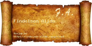 Findeisen Alida névjegykártya